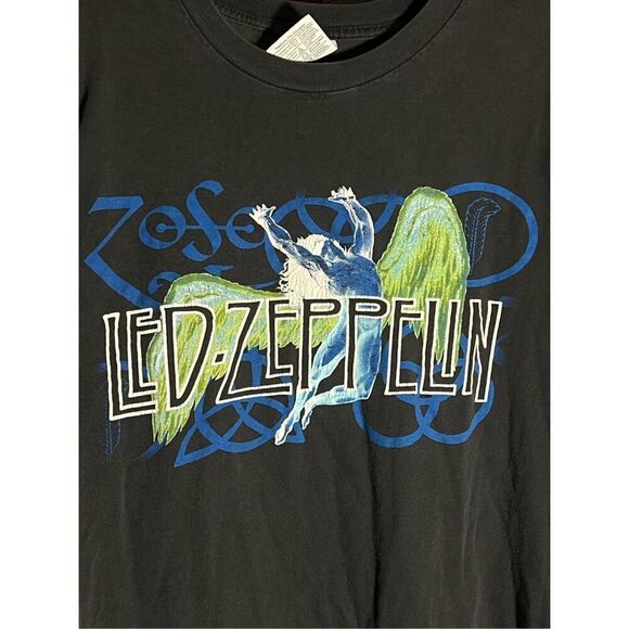 Vintage 1995 Led Zeppelin Swan Song Double Sided Band Tee - Picture 2 of 5